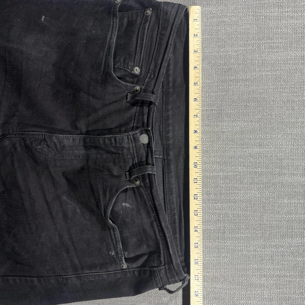 Levis 505 Jeans Mens 34x30 Black Straight‎ Leg Denim Stretch Classic Casual